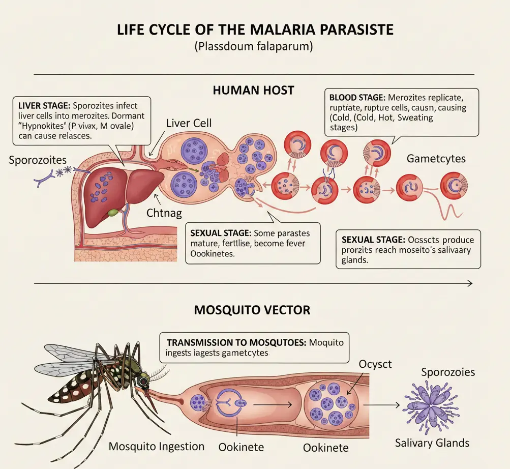 Life Cycle of the Malaria Parasite